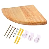 PRETYZOOM Eckwandregal Holzregal Wandablage Wandmontage Stilvolles Regal Dekorative Ablage...