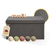 Laleni Sitzbank mit Stauraum groß - Truhenbank mit Stauraum 76x38 cm -...