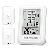 Brifit Thermometer Innen Außen mit 2 Sensoren, Temperatur und...