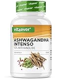 vit4ever Ashwagandha Extrakt - 180 Kapseln mit 750 mg reinem Wurzelextrakt pro Kapsel &...