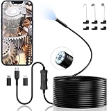 Endoskopkamera mit Licht, Ennovor 1920 HD Endoskop-Kamera Handy mit 8 LED Licht, Kein WLAN...