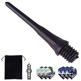 WIN.MAX 500 Dartspitzen, 2BA Schwarz softdart Spitzen, Dart Spitzen Plastik, Dartpfeile...