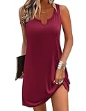 Ekouaer Damen Nachthemd Sleepwear Ärmellos Sommer Rundhals Sexy Nachtwäsche Unterkleid...