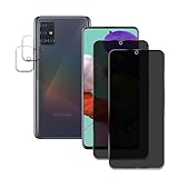 [2+2] 2 Stück Sichtschutz Schutzfolie Für Samsung Galaxy A51 mit 2 Stück Kamera, 9H...