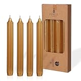 COMFORDER Stabkerzen Set, 4x Tafelkerzen einfarbig + gerippt, 20cm, 7 Stunden...
