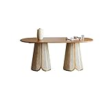 BASXDRFXZ Moderner Küchentisch Esstisch aus Holz im Wabi-Sabi-Stil, Retro-Esstisch for...