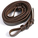 Gewehrriemen aus kräftigem Leder mit Velourslederpolsterung (105 cm lang - 3,2 cm breit)
