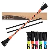 Diabolo Freizeitsport Flowerstick Basic (orange) - UV reaktiver Flower Stick mit 2...