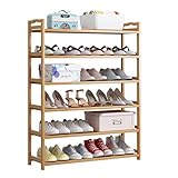 Rehomy 6-stufiger Bambus Schuhregal, Schuhständer Schrank Organizer für Flur,...