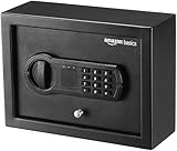 Amazon Basics – Safe, klein, schlank, für Schreibtischschublade, mit...