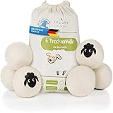 Feluna® Öko Trocknerbälle XXL 6er Set 100% Schafswolle für Wäschetrockner -...
