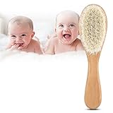 Babyhaar Haarbürste, Babybürste Naturhaarbürste Ziegenhaar Baby Infant...