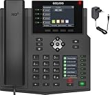 GEQUDIO IP Telefon GX5+ Set mit Netzteil Adapter - Fritzbox, Telekom kompatibel...