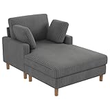 Vesgantti Cord Schlafsofa, Sofa Bett mit 2 Kissen, Relaxsessel, Schlafsessel...