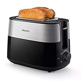 Philips Toaster – 2 Toastschlitze, 8 Stufen, Brötchenaufsatz, Auftaufunktion,...