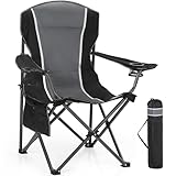 HIGH POINT SPORTS Campingstuhl Faltbar 2er Set bis 102kg Campingsessel...