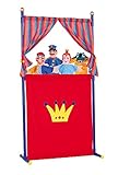 Simba 104586783 - Puppentheater, 4 Handpuppen, Kunststoffrahmen, Kasperl, Prinzessin,...
