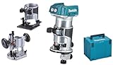 Makita DRT50ZJX2 Multifunktionsfräse (18V, inklusive 3 Fräsmodule im MAKPAC, ohne Akku,...