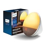Philips HF3519/01 Wake-up Light (Sonnenaufgangfunktion, Digitales FM Radio,...