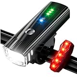 Fahrradlicht LED Set - USB Wiederaufladbare Fahrradlichter Fahrradlampe mit...