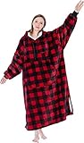 Lanqinglv Flauschige Kuscheldecke mit Ärmeln,Oversized Weich Decke Hoodie...