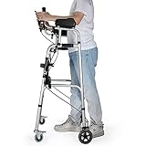 Outdoor Rollator Faltbar, Stand Up Walker, Faltbarer Gehwagen, Mit Pannensicheren...