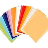 Transparentpapier Bunt, Shynek 50 Blätter Pergamentpapier 10 Farben 8.5 x 11...