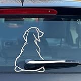 ZXCVWWE Lustiger Hunde-Aufkleber für Pkw-Heckscheibe und Heckscheibenwischer,...