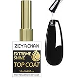 ZEYACHAN 15Ml Top Coat Gel UV Nagellack No Wipe Top Coat Glänzt - FüR NäGel...