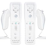 TechKen 2er Set Wii Remote Plus Mit Motion Plus und Nunchuck - Fernbedienung Kontroller...