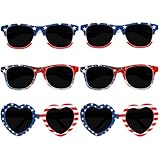 Sonnenbrille mit amerikanischer Flagge, UV-Schutz, patriotische Brille für Damen und...