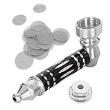 Mini Pfeife aus Metal Zinklegierung in Schwarz, Tragbare Mini Pfeifenhalter mit...