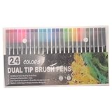 DOITOOL 24 Teiliges Zeichenset Für Kunststifte Marker Erwachsene Metallic Farbe Weißer...