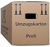 2-wellige Umzugskartons, 10 Stück | Extra Stabil & Stapelfähig mit Doppelwelle...