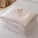 KCCRHIN Baumwollsteppdecke,150/200/220Cm,Einzel-/Doppelsteppdecke,Ultraweich Schlafdecke...