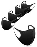 WEVGOUO 5 Stück Stoffmaske, waschbar, einlagig, 100 % Masken, Unisex, Masken, Stoff,...