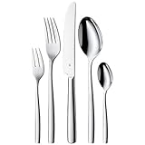 WMF Palma Edelstahl Besteck Set 6 Personen, Essbesteck Set 30 teilig, Monobloc-Messer,...