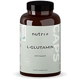 L-Glutamin Kapseln vegan + hochdosiert - 200 Mega Caps - 750mg pure L-Glutamine...