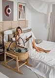 KidooCrafts Afrikanischer Moses-Korb mit Matratze und Schaukelständer, Babybett,...