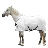Gallopoff Fliegendecke für Pferde, atmungsaktive Sommerdecke mit UV-Schutz und...
