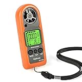 Mini Windmesser Digital Windmessgerät, Kethvoz Handheld Anemometer Messen...