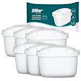 Sillar Wasserfilter Kartuschen kompatibel mit BRITA Maxtra+, Marella, Aluna,...