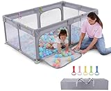 Dripex Laufstall Baby 120x180cm, Laufgitter Baby, Laufstall mit atmungsaktivem...