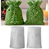 2/3 Stück Silikonform Gießformen Weihnachten, Elch/Weihnachtsbaum/Wichtel Kerzenformen...