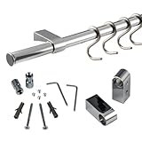 Gedotec Design Küchenreling Wand-Relingsystem Küche | Edelstahl-Optik | Reling-Set...