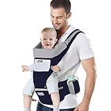 IULONEE Neugeborene Babytrage Baby Carrier Ergonomisch Babytrage mit Hüftsitz...