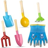 Ezydka Gartenwerkzeug Kinder Gartenhelfer 6-teilig Gartengeräte kinderschaufel Gartenset...