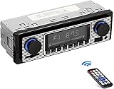 Classic Car Stereo Bluetooth Car Radio 2 Knob Single Din 60WX4 FM...