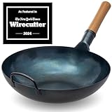 YOSUKATA Karbonstahl Woks & Wokpfannen (34 cm) - Voreingebrannter Wok Pfanne...