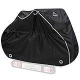 TeamObsidian Fahrradabdeckung - wasserdichte Fahrradgarage für 2 Fahrräder...